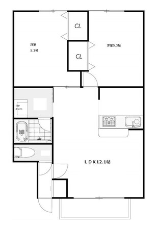 拓北駅 徒歩12分 1階の物件間取画像